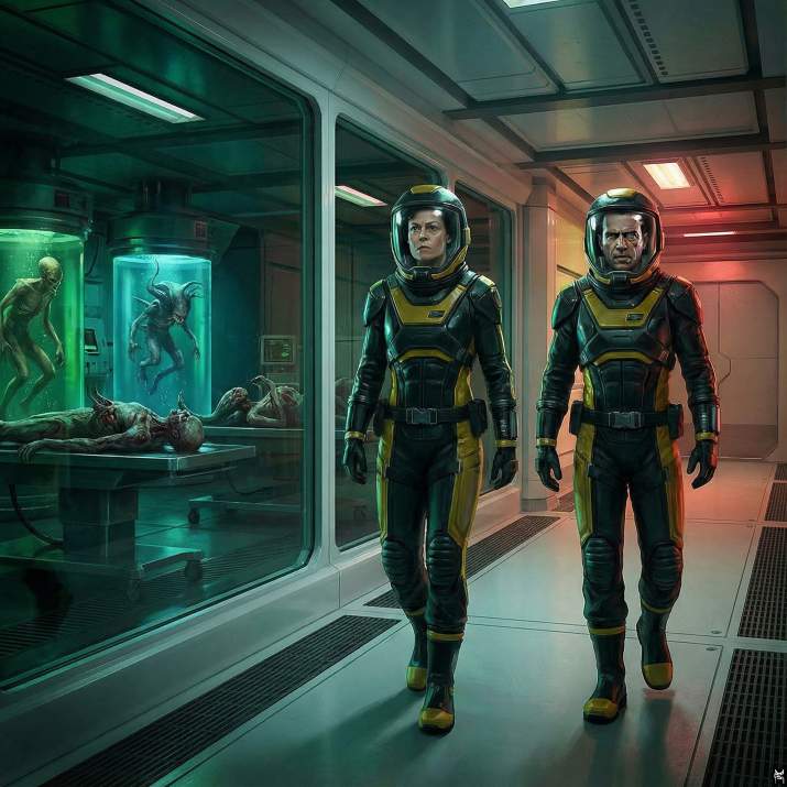ripley and hicks in bioengineering lab (neill blomkamp's unmade 'alien 5') (a)